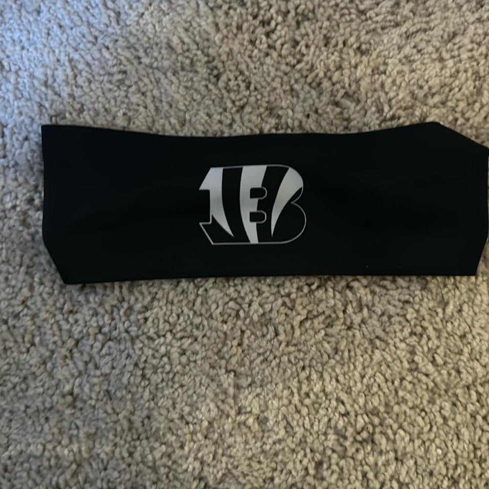 Bengals white black headband